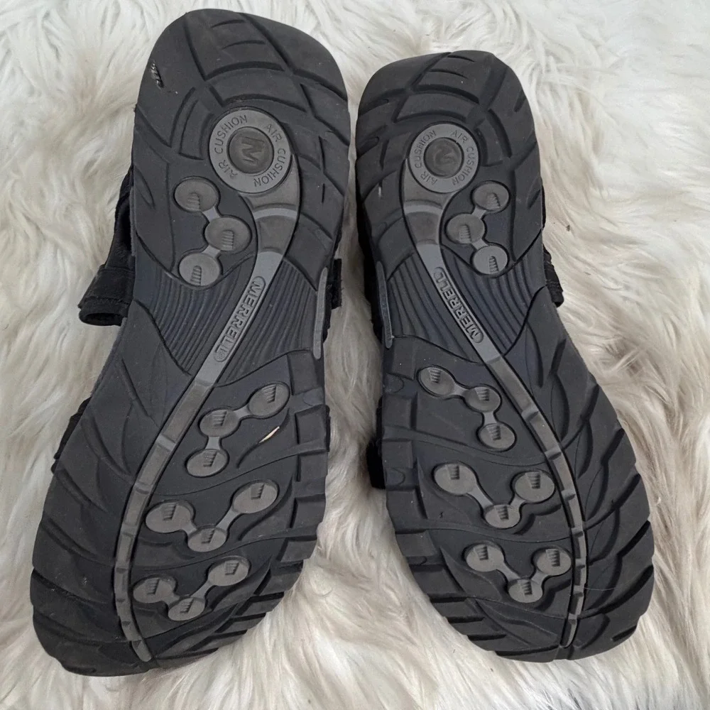 Merrell Kahuna III Black Nubuck Leather Hiking Sandals Mens 12 J90493